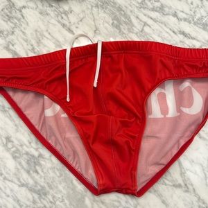 Charlie Lifeguard Logo Brief Red Medium